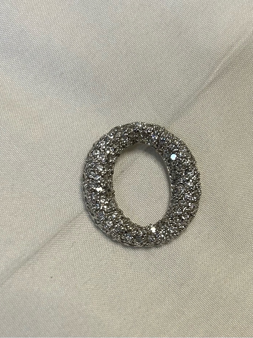 Sterling silver Sparkle Circle Pendant Necklace Charm